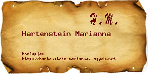 Hartenstein Marianna névjegykártya